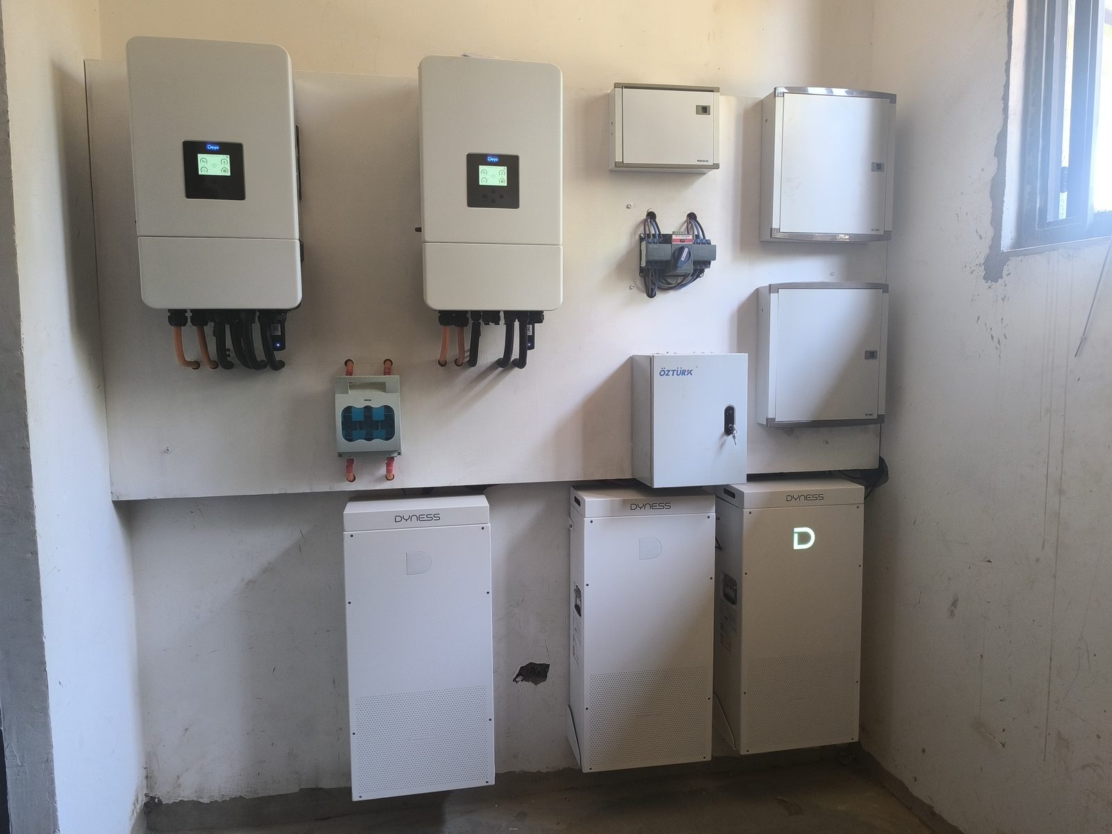 Completed hybrid inverter and battery storage wall